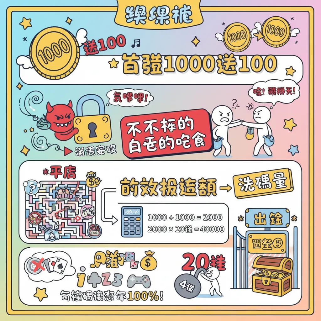 首儲1000送1000：破解首存優惠流水要求與出金攻略
